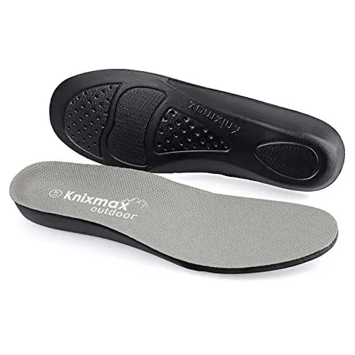 Produktbild: Knixmax Outdoor Sport Einlegesohlen für Männer und Frauen stoßdämpfende Netzstoff Schuheinlagen bequemes und atmungsaktives Universal Einlagekissen für Sport und Arbeitsschuhe Grau EU42