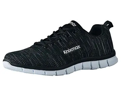 Produktbild: Knixmax Sneaker Damen Leichte Turnschuhe Atmungsaktiv Sportschuhe Bequem Laufschuhe Fitnessschuhe Sommer Schuhe Schwarz 38EU