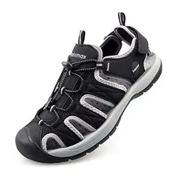 Produktbild: Knixmax Trekkingsandalen Herren Wandersandalen Geschlossene Outdoor Sandalen Sommer Wanderschuhe für Sport Strand Wassersport Frauen Schwarz Gr.39 EU