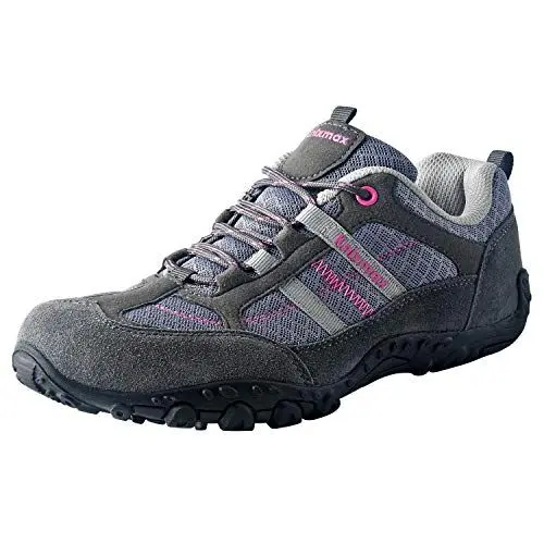 Produktbild: Knixmax Wanderschuhe Damen Leichte Trekkingschuhe Outdoorschuhe Atmungsaktiv rutschfeste Trekking- & Wanderhalbschuhe Frauen Grau Gr.39 EU
