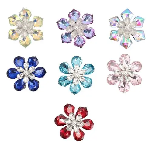 Produktbild: Knöpfe, Plattiert, Runde Blumenperlen, Verzierungsknopf, Verzierungsknöpfe für Sonnenblumen-Dekoration, Dekor, Blumenjuwelen, Basteln, Schleife-Material