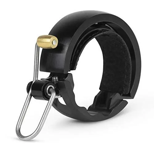 Produktbild: Knog 12129 Oi Luxe Fahrradklingel Lenker Sicherheitsalarm Horn Ring 23,8-31,8 mm, Schwarz, Groß