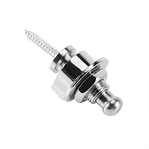 Produktbild: Knopfknopf Gitarrengurt Knöpfe Metall Gitarrengurt Endknopf, 10 Stück Gitarrengurt Endpin für Elektro-Akustische Gitarre, Bass, Ukulele drei Farben (SILVER)