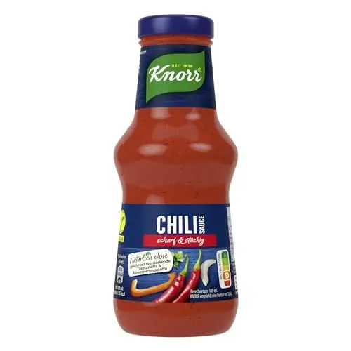 Produktbild: Knorr Chili Sauce scharfe Grillsauce ohne geschmacksverstärkende Zusatzstoffe und Konservierungsstoffe 250 ml