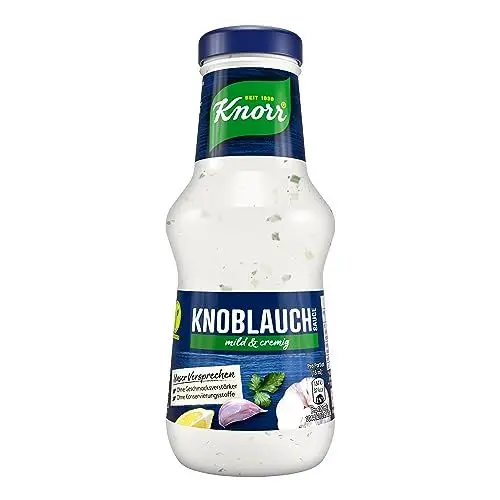 Produktbild: Knorr Knoblauch Sauce cremige Grillsauce mit mildem Geschmack 250 ml