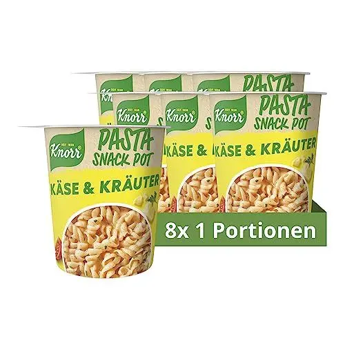 Produktbild: Knorr Pasta Pot Käse & Kräuter leckere Instant Nudeln fertig in nur 5 Minuten 8 x 59 g