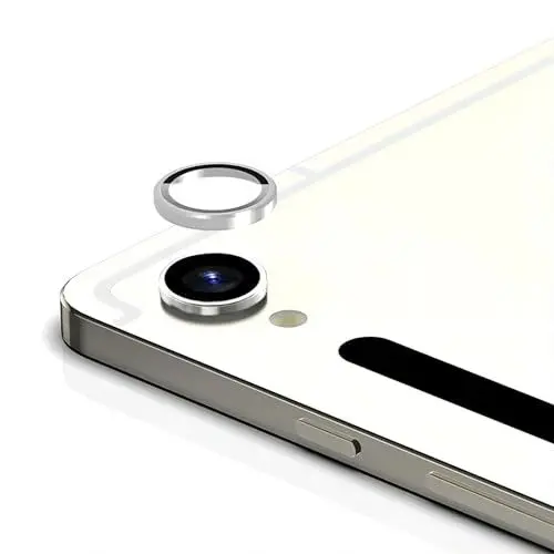 Produktbild: KNOXS Kameraschutz für Samsung Galaxy Tab S9 FE, Anti-Kratzer HD 9H Harte Ringe Kamera Schutzfolie Anti-Scratch Ultradünn Gehärtetem Glas Linse Schutzfolie -Silber