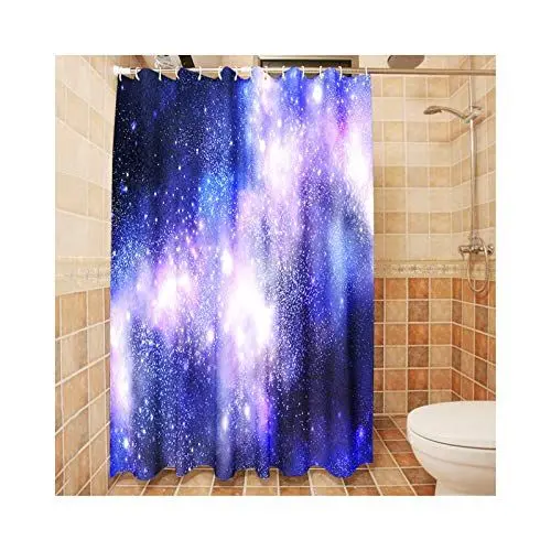 Produktbild: KnSam Anti-Schimmel Duschvorhang PEVA Anti-Bakteriell, Wasserdicht, Waschbar Badewanne Vorhang inkl. 12 Duschvorhangringe für Badzimmer - Stil 4 180x180cm