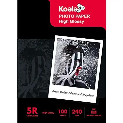 Produktbild: Koala Inkjet Hochglänzend Fotopapier 13x18 cm, 240 g/m², 100 Blatt, für Canon HP Epson Tintenstrahldrucker