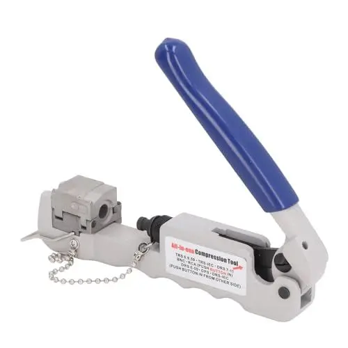 Produktbild: Koax-Crimper-Kompressionswerkzeug mit F-BNC-Stecker RG58 RG59 RG62 für RG6 6Q RG7 RG11, Offenes Design mit Weichem Gummigriff, Breite Anwendung
