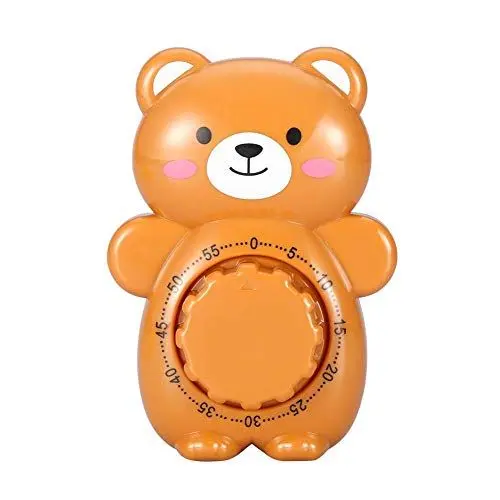 Produktbild: Kochen Timer Cartoon Bär Form Mechanische Digitale Manuelle Timer Elektrische Hausmannskost Zähler Wecker Küchentimer(braun)