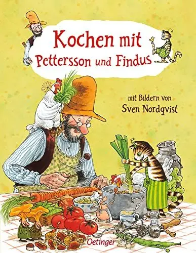 Produktbild: Kochen mit Pettersson und Findus: 29 Lieblingsrezepte für das ganze Jahr. Kulinarisches Abenteuer für die ganze Familie für Küchenchefs ab 5 Jahren