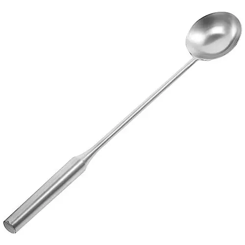 Produktbild: OKUMEYR Ergonomischer Suppenlöffel mit langem Griff Hotelrestaurant Kantine Wok-Zubehör Löffel in Lebensmittelqualität Edelstahl