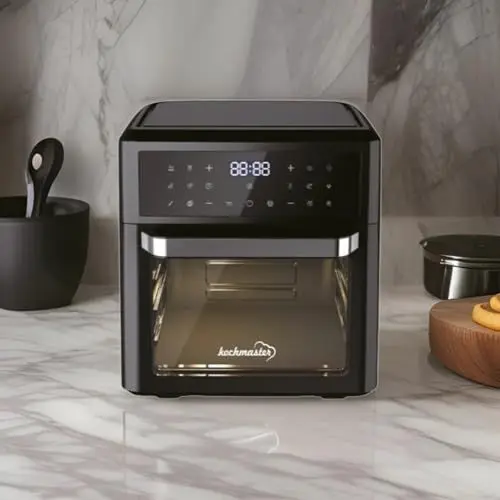 Produktbild: Kochmaster FrymaxX AirOven Heißluftfritteuse und Minibackofen, Mit Frittierkorb, 12 L Digitales Touchscreen, Brathähnchen und Alle Hausmannskost, Hohe Qualität der Konstruktion