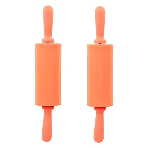 Produktbild: KOCKSHION 2St Nudelholz Stifte Lieferungen malen Tonbildhauerwerkzeuge Aufkleber teigroller backbuch rolling pin Kochwalze Nudelhölzer für den Haushalt Plastik Orange