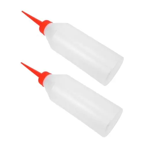 Produktbild: KOCKSHION 2stücke Nähmaschinenöl-flasche Mit Präzisionsspitze Squeeze-flaschen Für Maschinenöl Und Bastelkleber Rot Für Nähprojekte