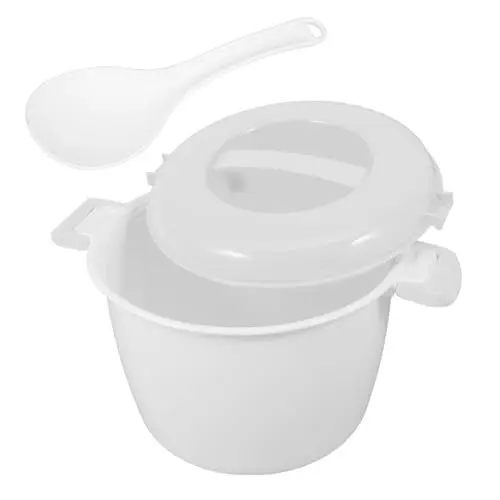 Produktbild: KOCKSHION Mikrowellen-reiskocher Mit Dampfgarer Und Löffel Große Multifunktions-bento-box Für Zuhause Warmhaltend Einfache Handhabung Mit Verriegelungsgriffen Für Reis Und Gemüse