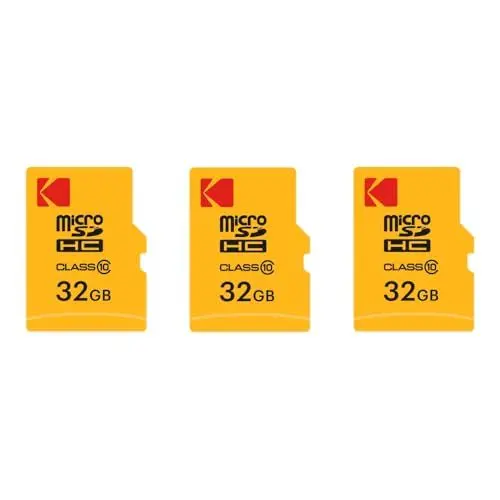 Produktbild: KODAK 3 Stück Micro-SDHC-Speicherkarten 32 GB mit Adapter – Speicherlösung mit hoher Geschwindigkeit
