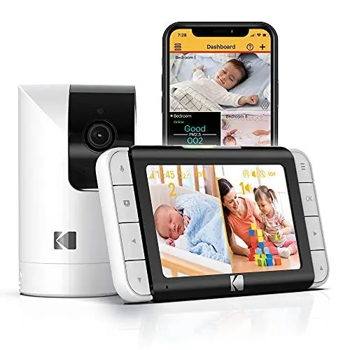 Produktbild: KODAK Cherish C525P Intelligenter Video-Monitor für Babys, hochwertiges Video für schnelle und vertrauensvolle Überprüfung, Lange Akkulaufzeit bei Nacht und Nickerchen, 1 Unité (Lot de 1)