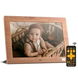 Produktbild: KODAK Digitaler Bilderrahmen 10 Zoll, Digitale Bilderrahmen No Wlan mit Fernbedienung, Elektronischer Bilderrahmen mit 1280*800 IPS-Bildschirm, Bilder/Videos/Musikplayer, Unterstützt Uhr/USB/SD-Karte