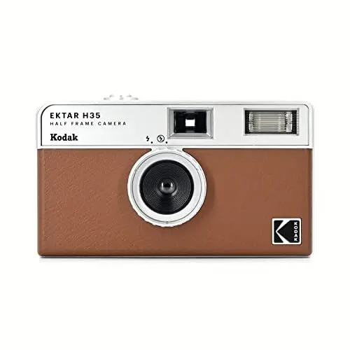 Produktbild: KODAK EKTAR H35 Filmkamera mit mittlerem Format, 35 mm, wiederverwendbar, ohne Fokus, leicht, einfach zu bedienen (braun) (Film und AAA-Batterie sind Nicht im Lieferumfang enthalten)