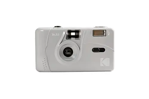 Produktbild: KODAK M35 DA00255 Kamera, wiederaufladbar, 35 mm, Weitwinkelobjektiv, optischer Sucher, integrierter Blitz, AAA-Batterie, Grau