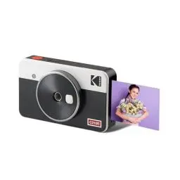 Produktbild: KODAK Mini Shot 2 Retro 4PASS 2-in-1 Sofortbildkamera und Fotodrucker (5,3x8,6cm) + 8 Blatts, Weiß