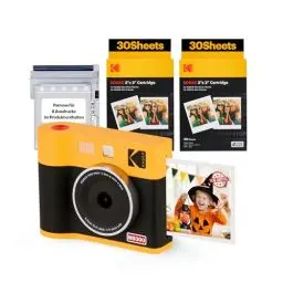 Produktbild: KODAK Mini Shot 3 ERA 4PASS 2-in-1 Sofortbildkamera und Fotodrucker (7,6x7,6cm) Sofortbildkamera + 8 Blatt im Lieferumfang enthalten + 60-Blatt-Patrone, Gelb