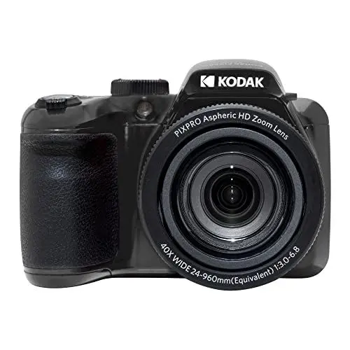 Produktbild: KODAK Pixpro Astro Zoom AZ405: Digitale Bridgekamera, 40-facher Zoom, 24-mm-Weitwinkel, 20 Megapixel, LCD 3, Video Full HD 1080p, OIS, AA-Batterie – Schwarz