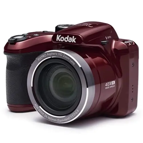 Produktbild: KODAK Pixpro AZ401 - Digitale Bridge-Kamera 16 MP, Videoaufzeichnung, Weitwinkel 24 mm, 7,6 cm LCD-Display, 180° Panorama - Rot
