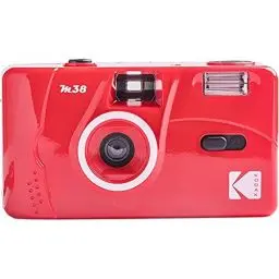 Produktbild: Kodak M38 Filmkamera, 35 mm, fokussierfrei, leistungsstark, integrierter Blitz, einfach zu bedienen (Flame Scarlet)