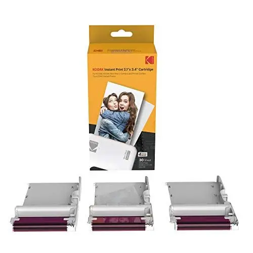 Produktbild: Kodak Neues Tintenbandpapier, 30 Fotopatronen-Fotopapier für Mini Shot Combo Weiß Thermosublimations-Fotodrucker