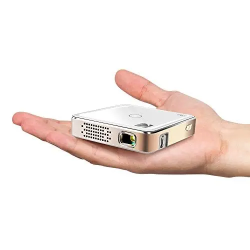 Produktbild: Kodak Tragbarer Ultra-Mini-Projektor 75 - HD LED DLP Wiederaufladbarer Projektor 100 Display, integrierter Lautsprecher - HDMI, USB und Micro SD