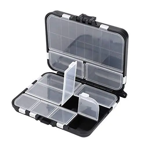 Produktbild: Angelgerät-Box, Kunststoff-Köderkoffer, Köderhalter, Tragbare Angelbehälter, Angelbox, Angelköder-Box, Köderhalter, Haken, Aufbewahrungskoffer, Köder-Aufbewahrungsbox für