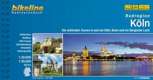 Produktbild: Köln Radatlas: Die schönsten Radtouren in und um Köln, Bonn und ins Bergische Land. Ein original bikeline-Radtourenbuch. wasserfest und reißfest