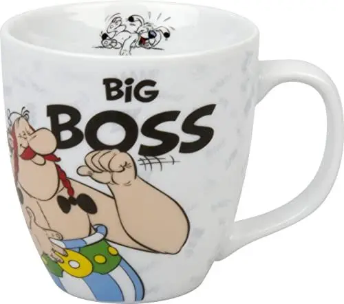 Produktbild: Könitz Characters Becher - Big Boss, Obelix, Kaffeetasse, Kaffee Tasse, Asterix, Porzellan, 400 ml, 11 1 157 2248