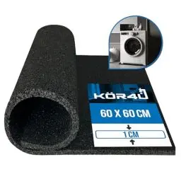 Produktbild: kör4u Premium Antivibrationsmatte 60x60x1cm, zuschneidbar, Schallschutzmatte, Gummimatte, Schwingungsdämpfer, geeignet als Waschmaschinenunterlage