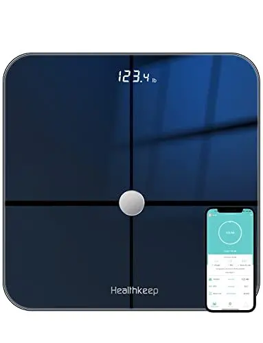 Produktbild: Körperfettwaage Digital Personenwaagen, ITO Waage mit Körperfettanalyse, Smart Waage für Körperfett, Muskelmasse, Mit APP für iOS und Android, Grössere Wiegefläche, Gehärtetes Glas, Bis 180kg