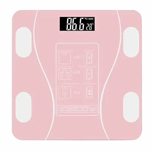 Produktbild: Körpergewichtswaage, maximal 396 lb, digitale Badezimmer-Smart-Waage, LCD-Display, Analysator, Synchrongewichtswaage, BMl-Gesundheitsmonitor für Männer und Frauen