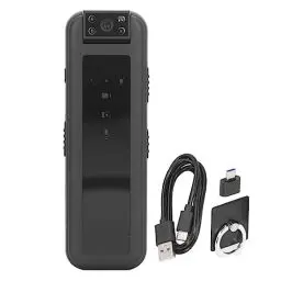 Produktbild: Körperkamera, 1080P HD-Videorecorder, Nachtsicht, Tragbar, Dashcam, Rückenclip, Drehbare Action-Kamera mit LED-Anzeigeleuchte Zum Reiten, Radfahren, Camping