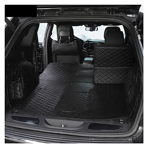 Produktbild: Kofferraumwanne Für Jeep Für Grand Für Cherokee 2011 2012 2013 2014 2015 2016 2017 2018 2019 2020 Auto Trunk Cargo Liner Abdeckung Mat Schutz Kofferraum Schutz(Farbe:Black-Black Line)