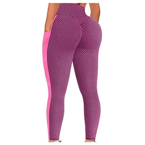 Produktbild: KOG Amazon Basics Damen Leggings High Waist Leggins Sexy Sportleggings Blickdichte Outdoor Hosen Frauen Jogginghosen Grafik Yogahose Mode Gym Hose Oversized Trainingshose Sale Damen Rosa M