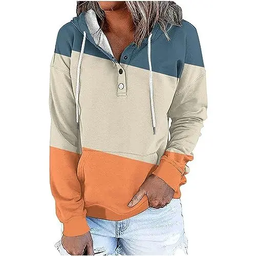 Produktbild: KOG Hoodie Damen Baumwolle Hoodies Einfarbig Kapuzenpullover Warme Oberteile Frauen Sweatshirt mit Kapuze Warmes Kleidung Elegante Frau Winter Oversized Oberteil Sale Damen Grün S