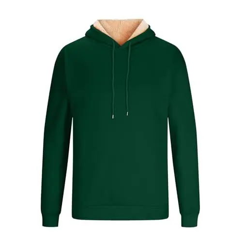 Produktbild: KOG Hoodie Damen Fleecepullover Hoodies Einfarbige Kapuzenpullover Casual Oberteil Teenager Mädchen Hooded Sweatshirt Elegant Bekleidung Warmes Frau Prime Oversize Gutschein Amazon Grün XXL