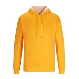 Produktbild: KOG Hoodie Damen Fleecepullover Sweatshirt mit Kapuze Einfarbig Hooded Sweatshirt Warme Kapuzenpullover Frau Oberteil Basic Kleidung Winter Warehouse Deal Locker Warehouse Deals Angebote Gelb L