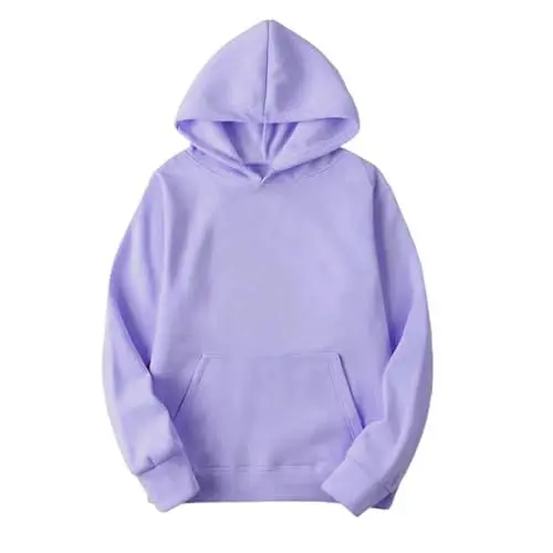 Produktbild: KOG Hoodie für Damen Baumwolle Hooded Sweatshirt Einfarbige Hoodies Winter Bekleidung Teenager Mädchen Kapuzenpullover Fashion Elegante Frau Basic Locker Kleidung Lila XL