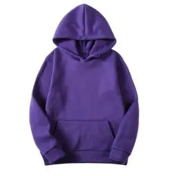 Produktbild: KOG Hoodie Damen Baumwolle Sweatshirt mit Kapuze Einfarbige Hooded Sweatshirt Warmes Kapuzenpullover Teenager Mädchen Kleidung Warme Hoodies Casual Mode Regular Pullover Sale Damen Lila 3XL