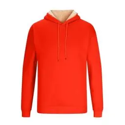 Produktbild: KOG Hoodie für Damen Fleecepullover Kapuzenpullover Einfarbige Hooded Sweatshirt Winter Oberteil Vintage Hoodies Warme Teenager Mädchen Gutscheine Slim Fit Bekleidung Rot 3XL