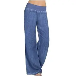 Produktbild: KOG Warehouse Deals Angebote Jeans Damen Jeanshose Hose Baggy Sommerhose Baumwolle Y2K Cargohose Frauen Outdoor Hosen Straight Schlaghose Kurzgrößen Boho Hose Damen Tshirt Sale Hellblau S