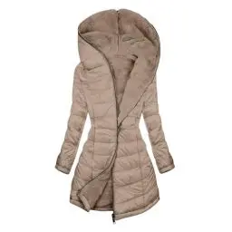 Produktbild: KOG Steppjacke Damen Parka Elegant Daunenjacke Baumwolle Fahrradjacke Jacken Kleidung Frauen übergangsmantel Sale Damen Freizeit Hemdjacke Retro Frau Softshelljacke Gutschein Amazon Khaki S